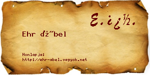 Ehr Ábel névjegykártya