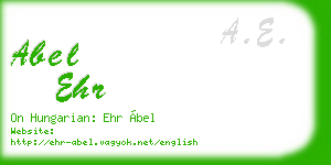 abel ehr business card