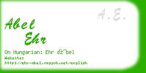 abel ehr business card